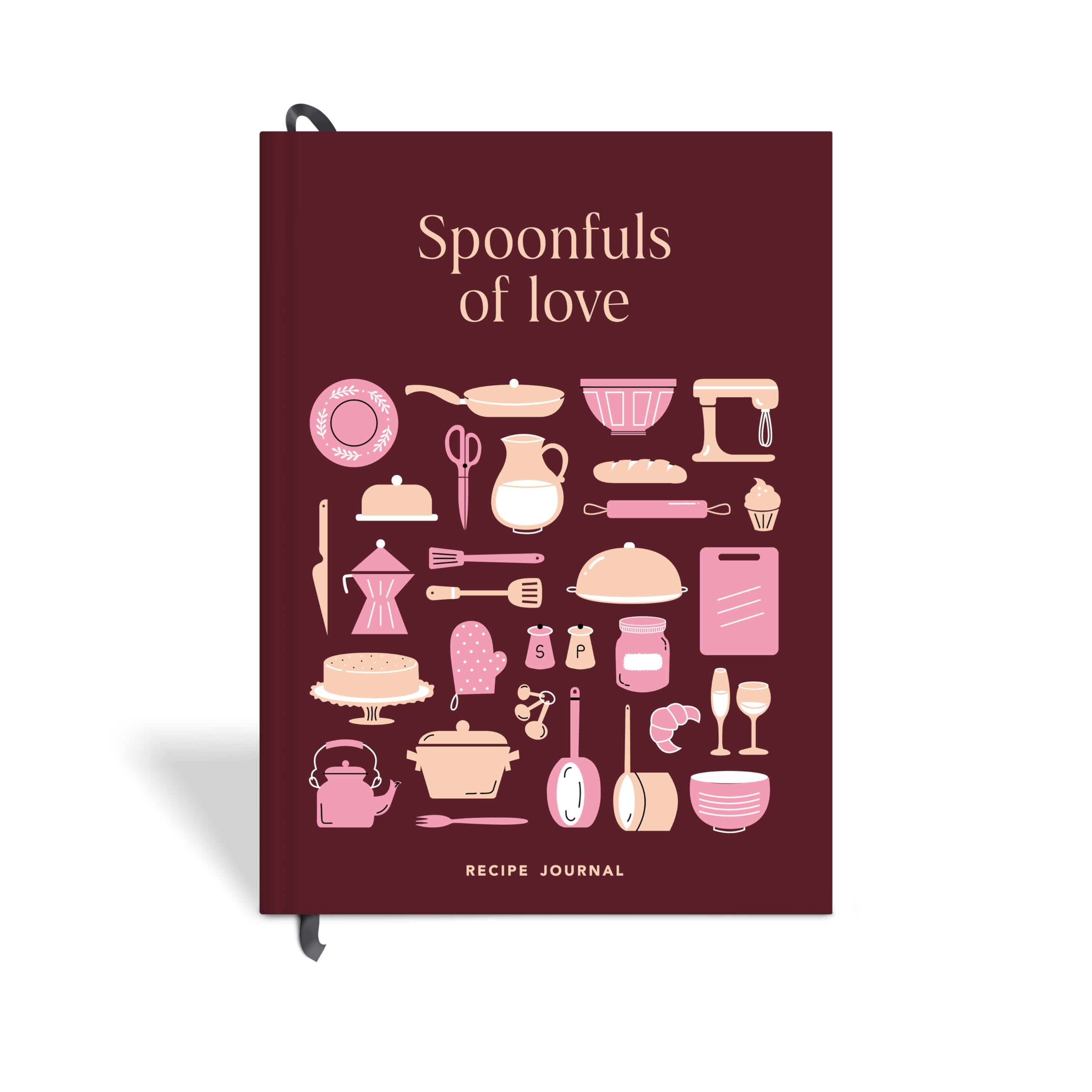 7mm Recipe Journal | Spoonfuls of Love | Make your own Recipe and Cook Book | Kitchen Essential | A5 Size | 4 Sticker sheets | Hardbound and Laminated |14.8 X 21 cms | Maroon-image-36