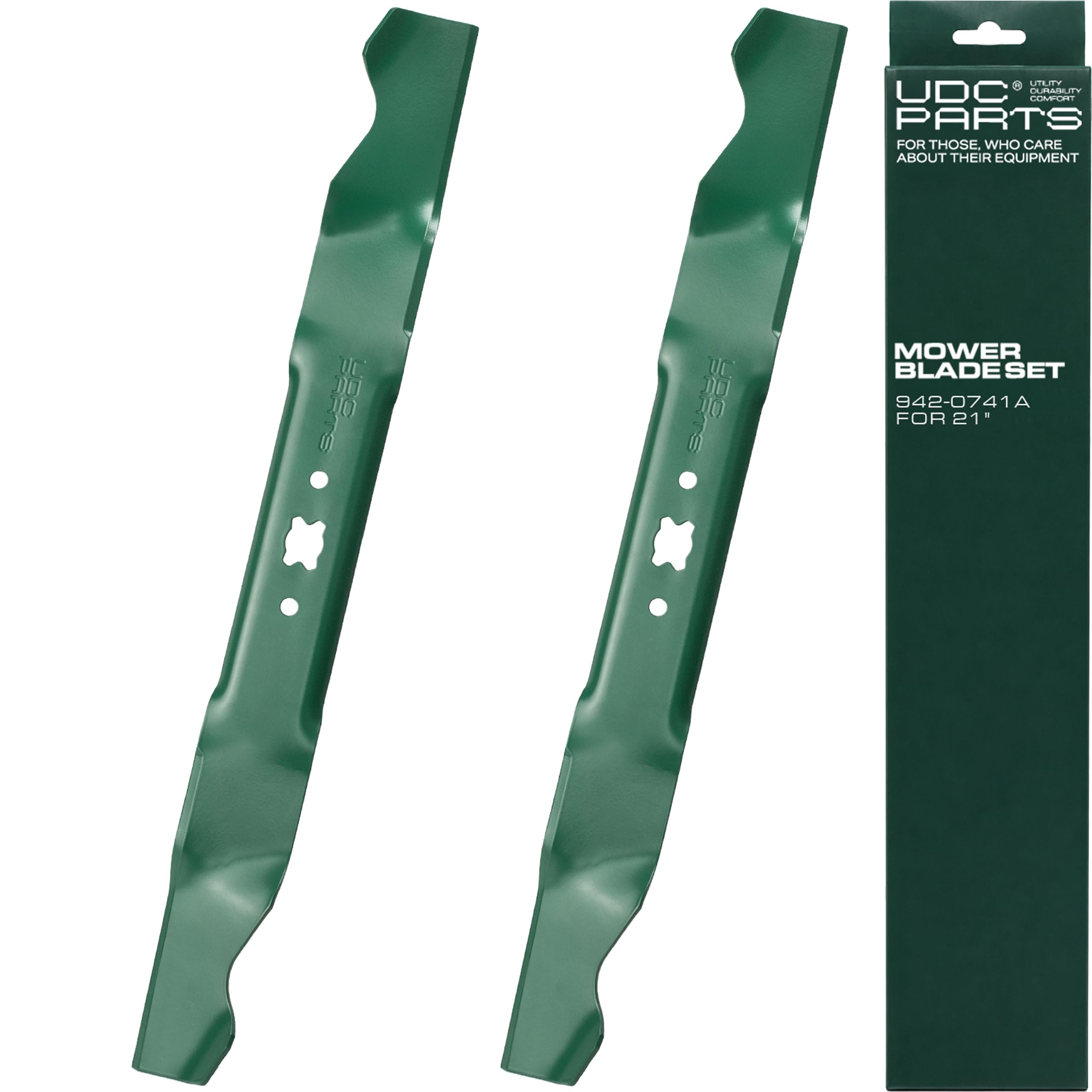 UDC Parts 942-0741A Troy Bilt 21 inch Lawn Mower Blade Replacement, 2 Pack
