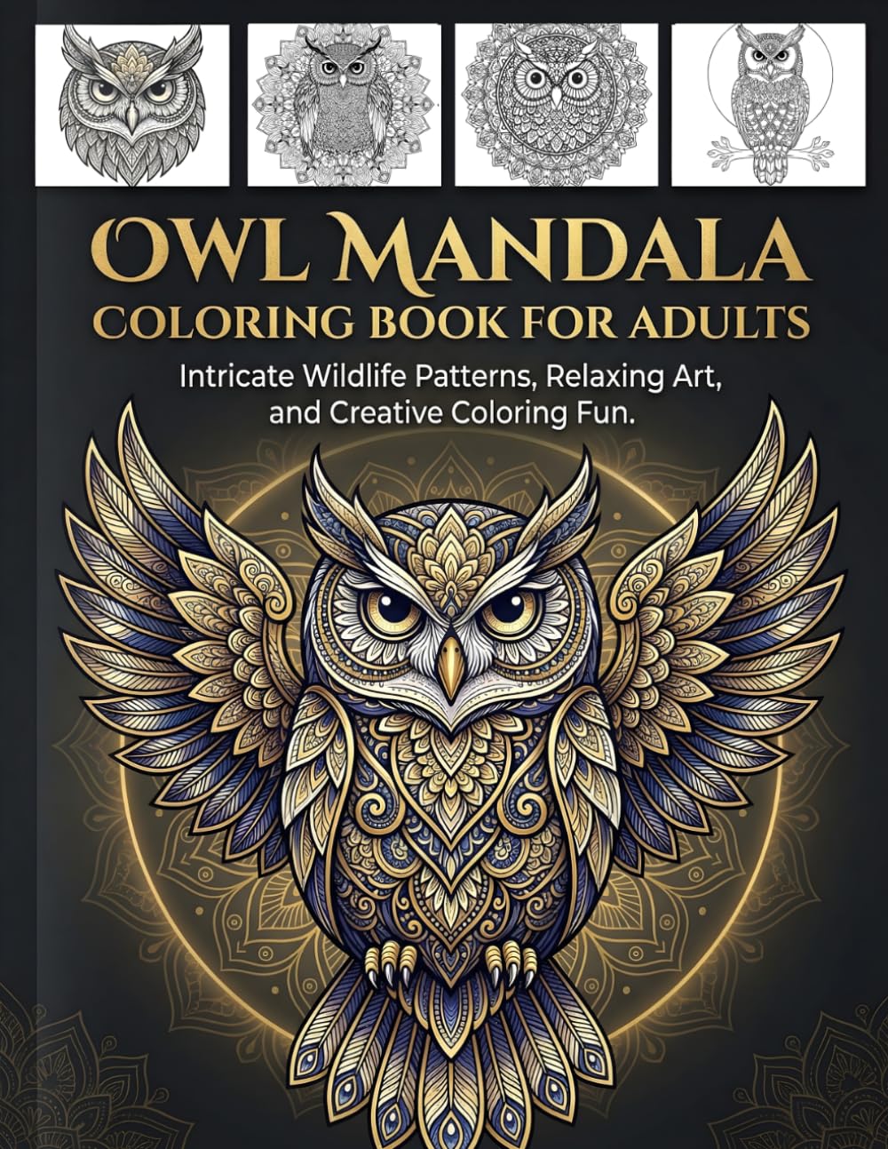 Owl Mandala Coloring Book for Adults: Intricate Wildlife Patterns, Relaxing Art, and Creative Coloring Fun