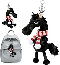 Horse Key Holder, 20 cm Plush Horse Keychain, 2026 New Year Good Luck Guardian Plush, Year of the Horse Lucky Mascot Keychain, Year of the Horse Lucky Mascot for Backpack, Bag