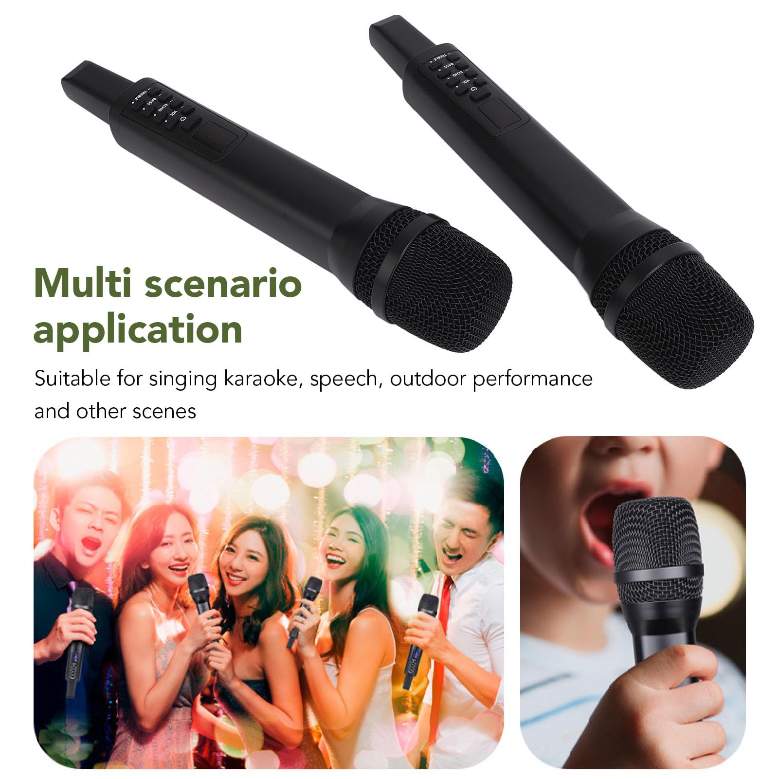 Mini Mikrofon Ręczny, Przenośny Profesjonalny Mikrofon Bluetooth z możliwością ładowania do Karaoke na Występach Scenicznych