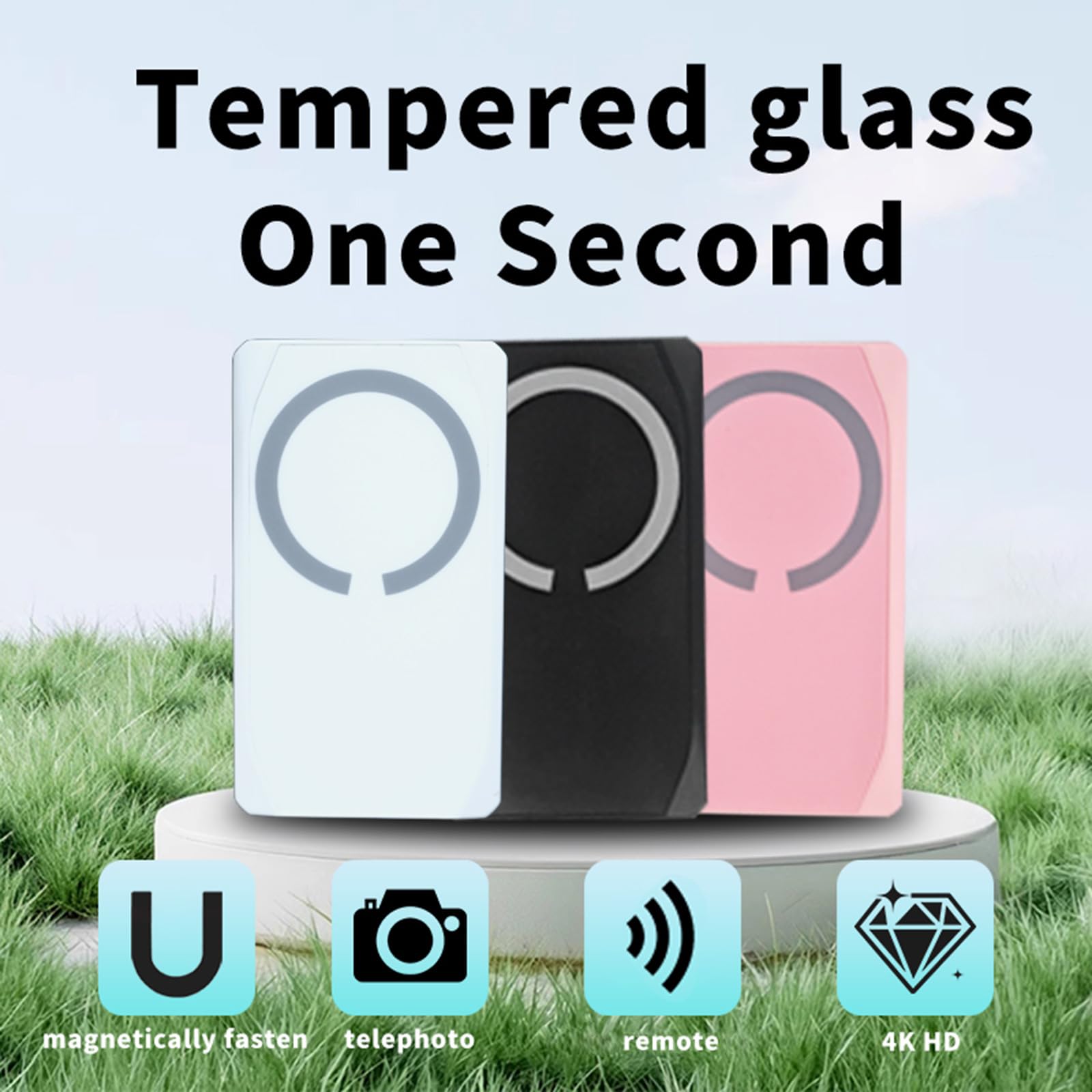 Schermo di vetro della fotocamera del telefono con il supporto portatile dello schermo dello smartphone per la trasmissione in diretta e contenuti Prendere il telefono Selfie schermo