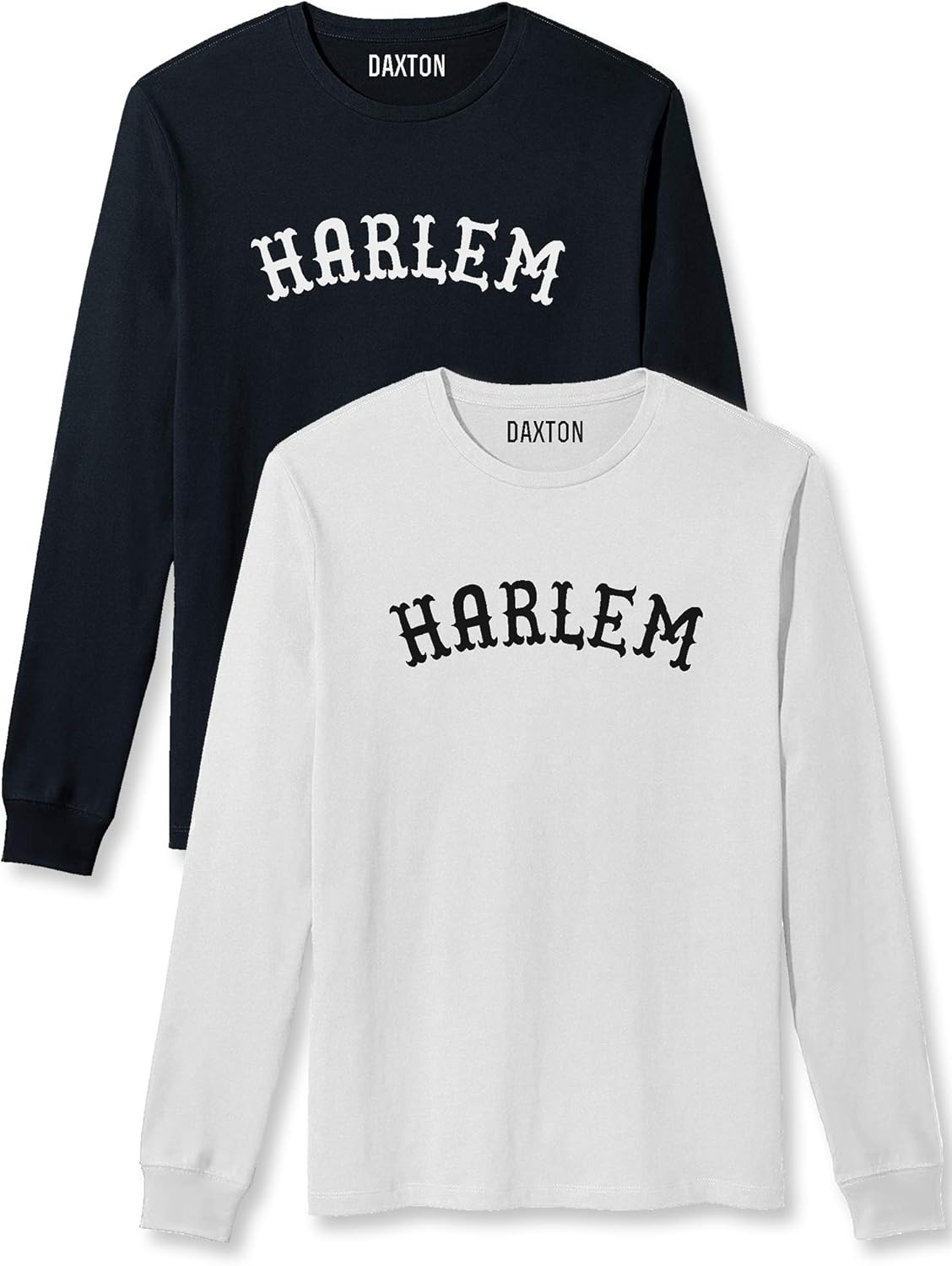 Daxton Retro Harlem Arch Font Long Sleeves T Shirt Soft Medium Weight Cotton