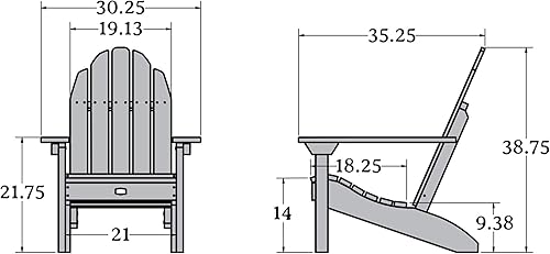 Miniatura 9 de Elk Outdoors La silla Essential Adirondack, Canyon