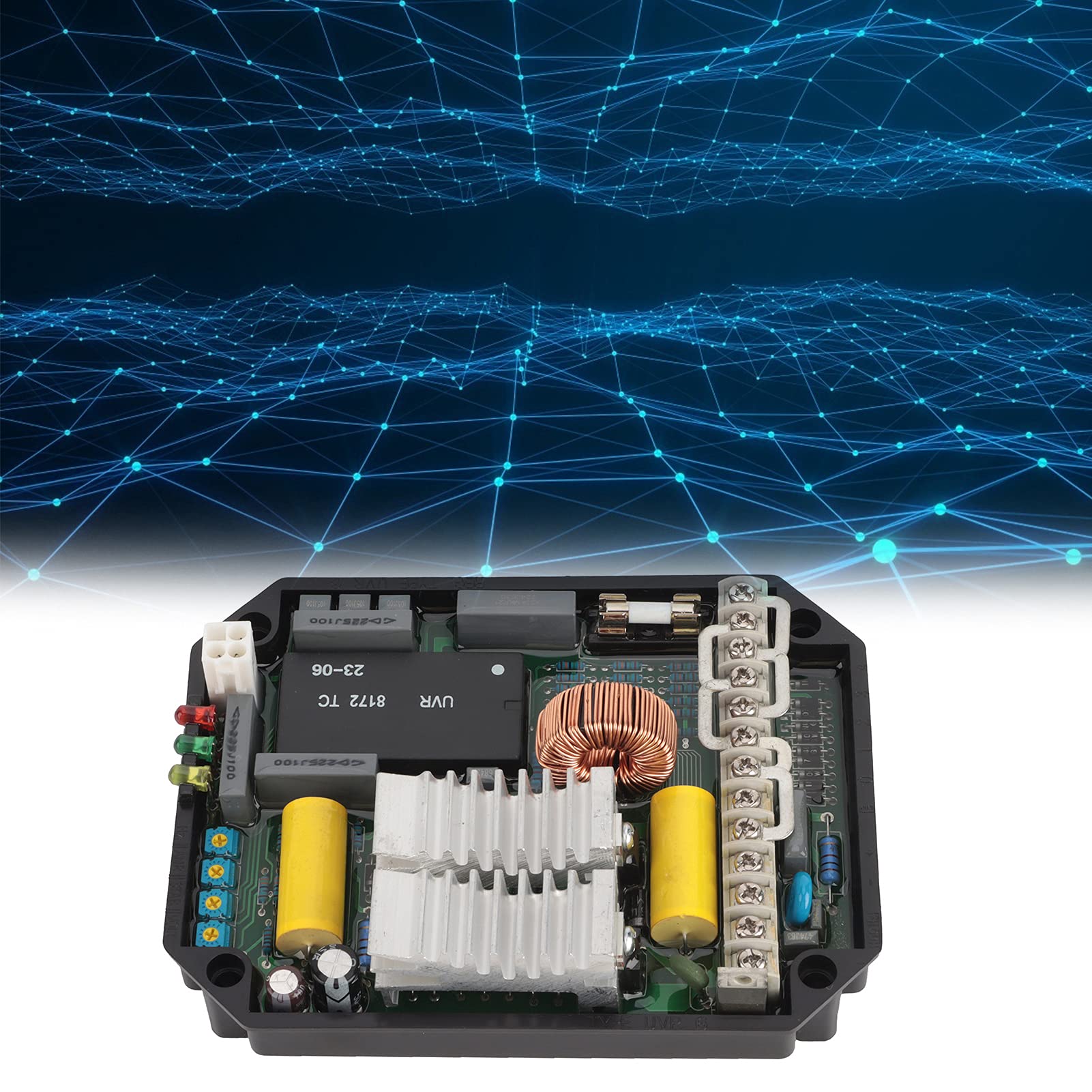 Regolatore di tensione, protezione multipla UVR6 50/60Hz AVR Regolatore di tensione automatico di buona stabilità per generatori brushless