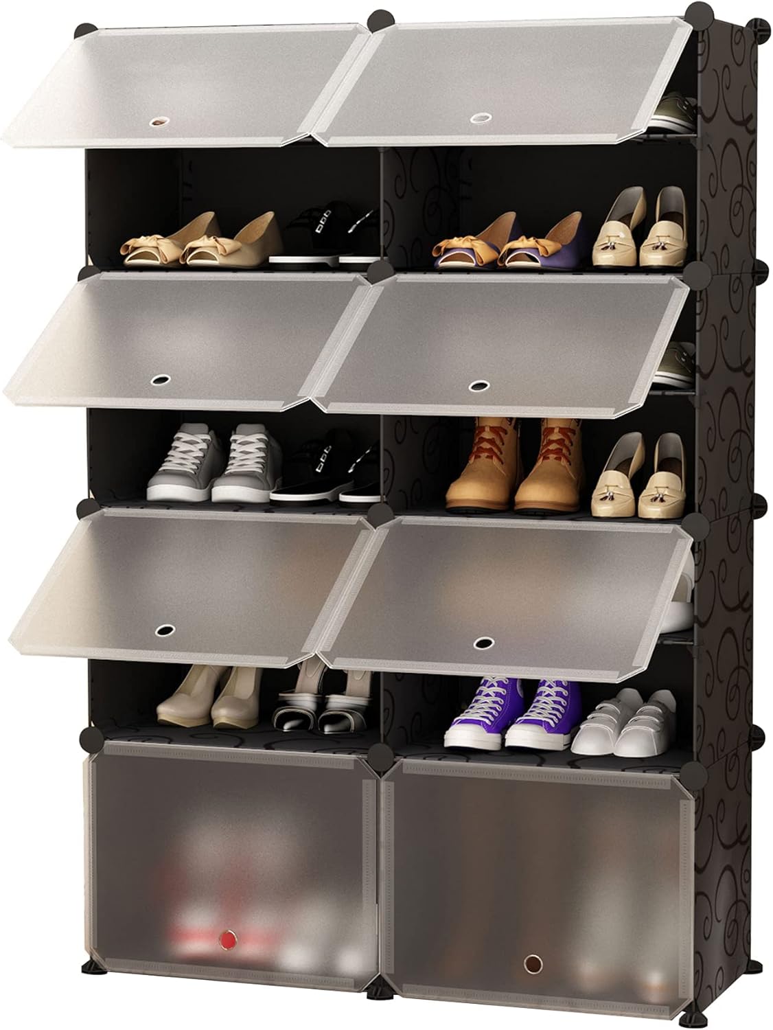 Get Special Price JOISCOPE Portable Shoe Storage Organzier Tower, Modular Cabinet for Space Saving, Ideal Shoe Rack for Shoes, Boots, Slippers (Black,2x7-tier) Super Cheap 🛒 JOISCOPE Portable Shoe Storage Organzier Tower, Modular Cabinet for Space Saving, Ideal Shoe Rack for Shoes, Boots, Slippers (Black,2x7-tier)
