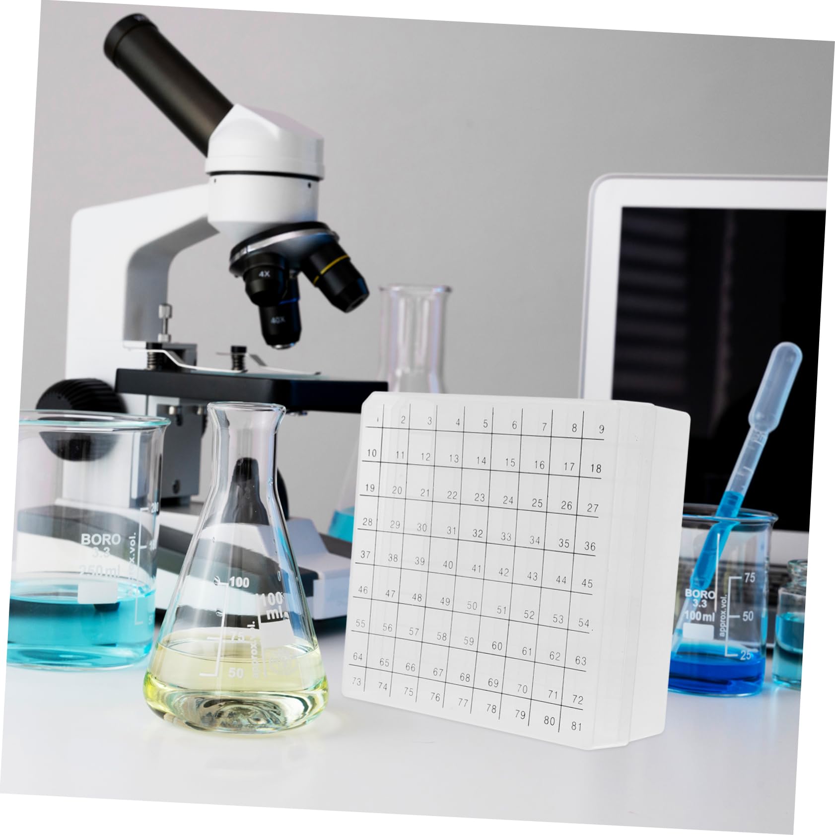 Ciieeo Freezer Storage Box Small Tube Storage Test Tube Rack 1.5ml 1.8ml 2ml Vial Holder Sturdy Safe Lab Use