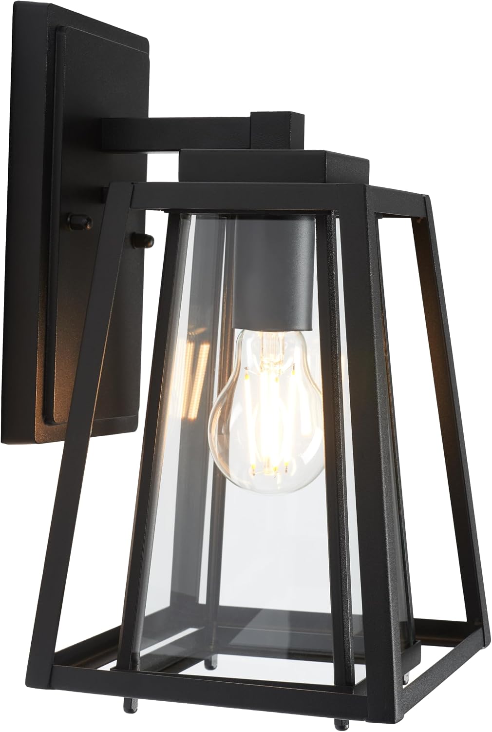 SAFAVIEH Lighting Collection Rydler Black Outdoor Sconce Set of 2 Light Fixture (LED Bulbs Included)