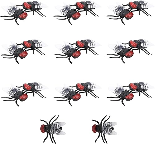 Miniatura 8 de Zerodis Juguete de moscas simuladas, 20 piezas de plástico, broma de fiesta, modelo de moscas domésticas, juguete de broma, juguete de simulación