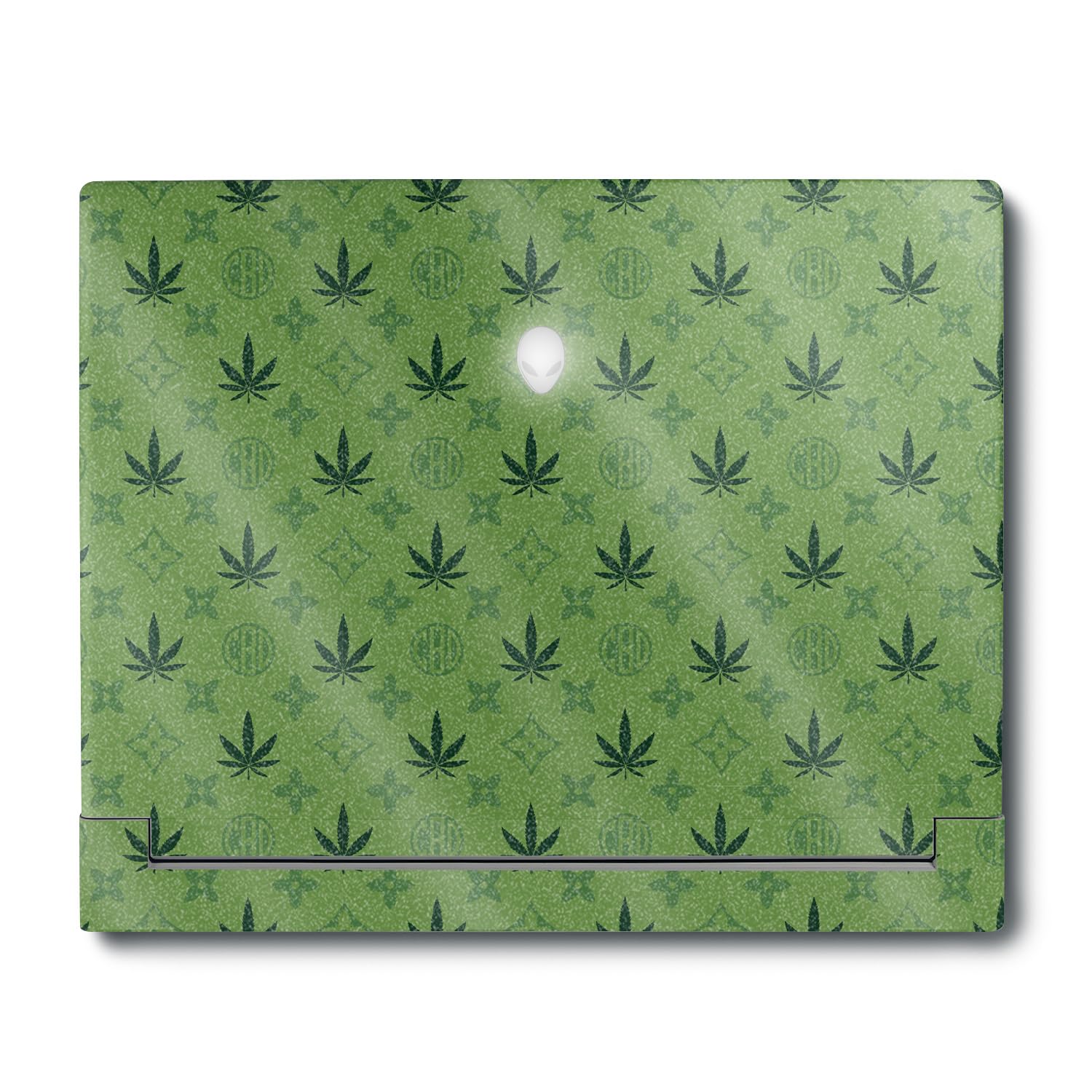 MightySkins Glossy Glitter Skin Compatible with Alienware X16 R1 (2023) Full Wrap Kit - CBD Green | Protective, Durable High-Gloss Glitter Finish | Easy to Apply &amp; Change Styles | Made in The USA