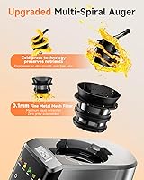 Vista 3 de Cold Press Juicer - Large 5.12" Feed Chute,Easy to Clean,Slow Masticating Juicer for Nutrient Retention,Quiet Motor,High Juice Yield,Leakproof