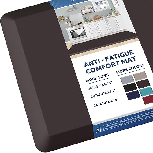 Miniatura 54 de KitchenClouds - Tapete acolchado antifatiga, impermeable, antideslizante, para escritorio de pie, cocina, hogar, fregadero y oficina, 17.3 x 28 Gris