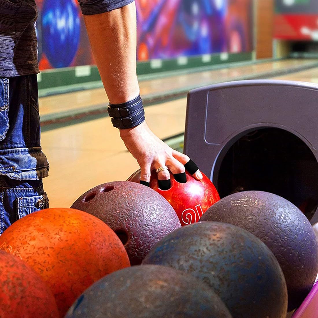 200 PièCes Bande de Pouce de Bowling Bande de Doigt de Bowling Bande de Performance de Protection ÉLastique pour Accessoires de Bowling