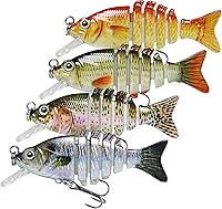Vista 17 de TRUSCEND Easy Catch Swimmax with BKK Hooks, Magic Noisy Wiggling and Vibrating Actions for More Bites, Lifelike Fishing Lures for Bass Trout Walleye
