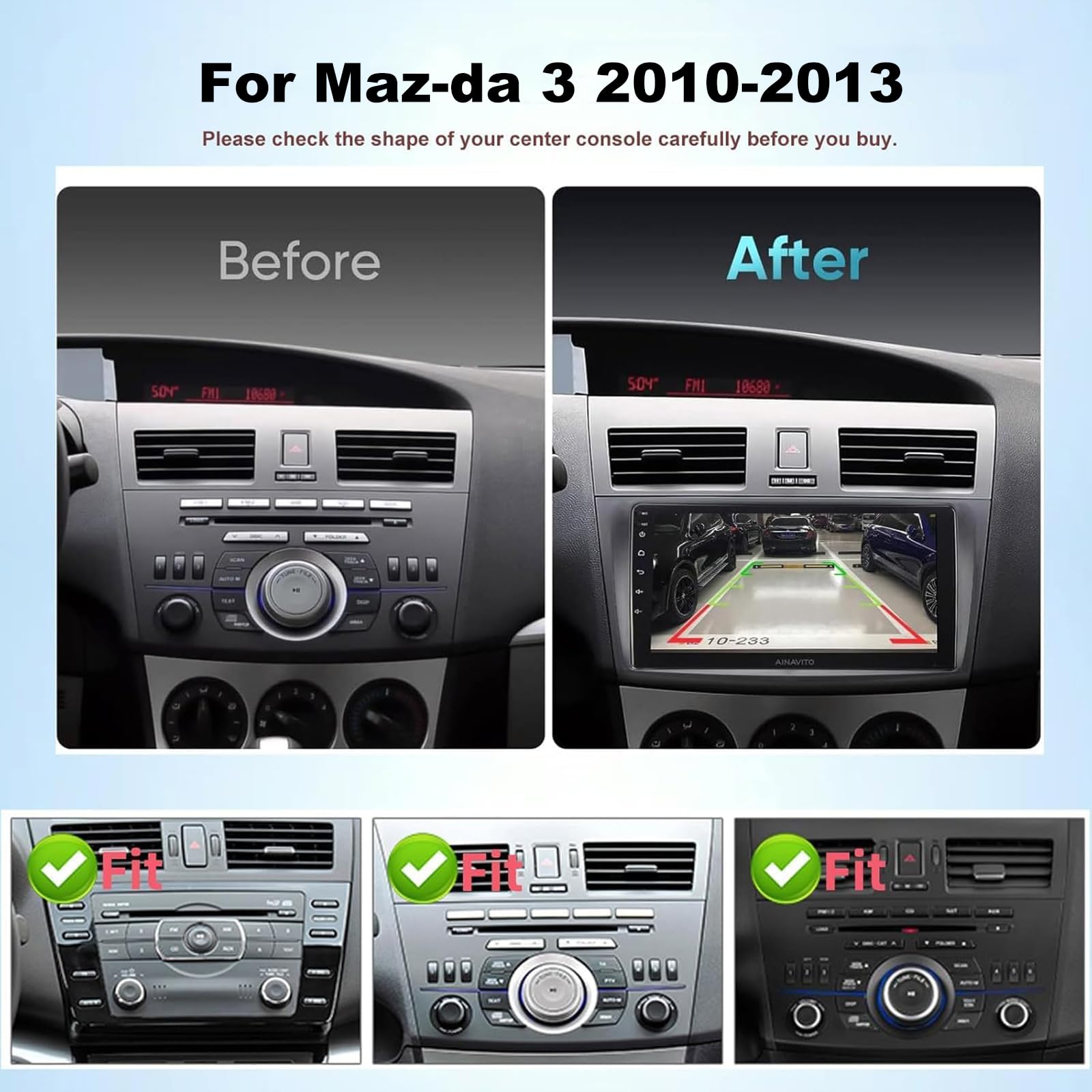 9" Ekran Dotykowy IPS Radio Samochodowe do Maz-da 3 2010-2013