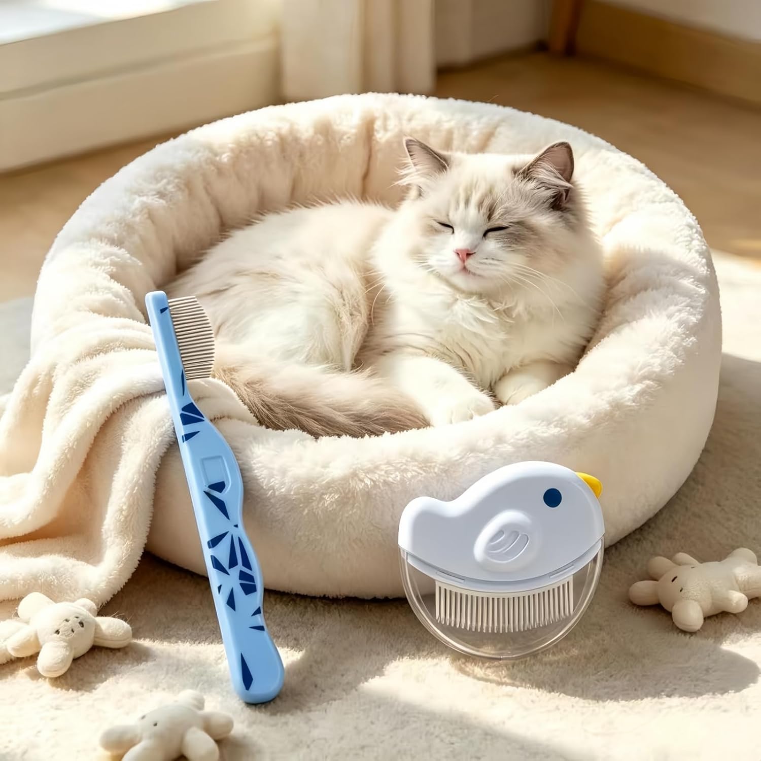 Pet Eye Face Comb and Cat Shedding Brush for Dogs Cats