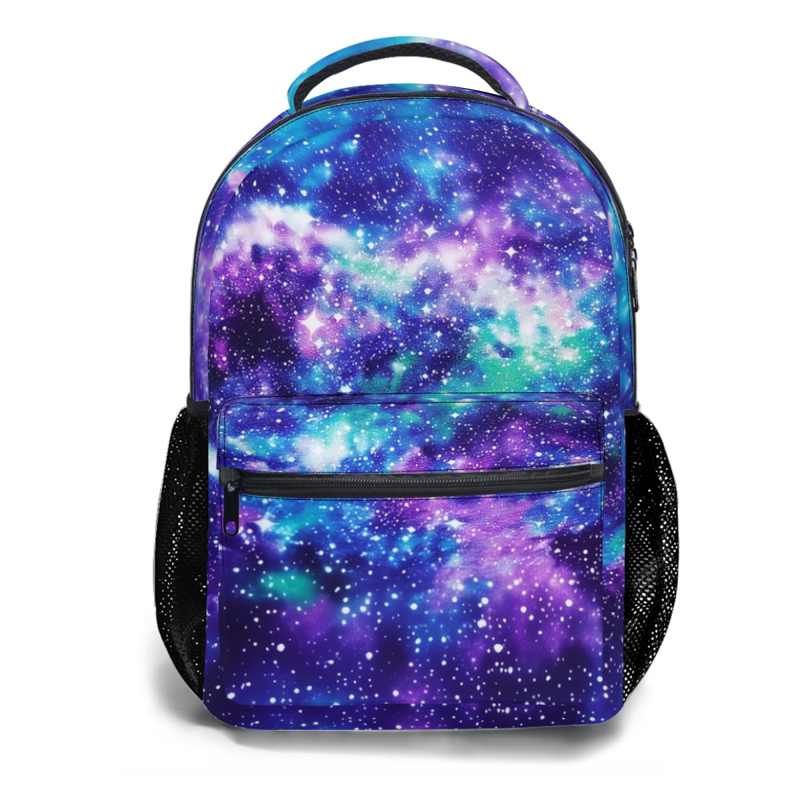 aportt Galaxy Starry Universe Kids Backpack for School Casual Daypack Backpacks Purple Blue Star Lightweight Book Bag Colorful Space Shoulder Bag for