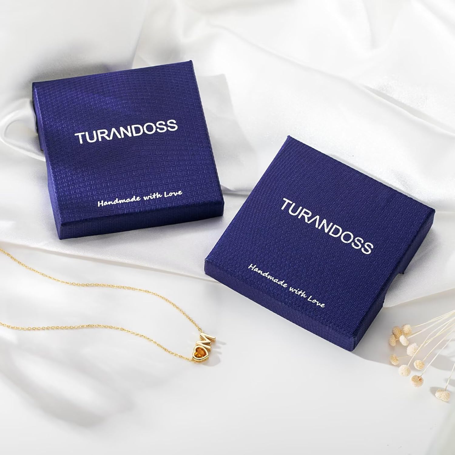 Turandoss Gifts for Women Teen Girl Kids - Initial Heart Birthstone Necklace, Dainty 14K Gold Plated Letter A-Z Birthstone Pendant Necklace for Her Girlfriend Wife Mom Jewelry Gifts - Image 8