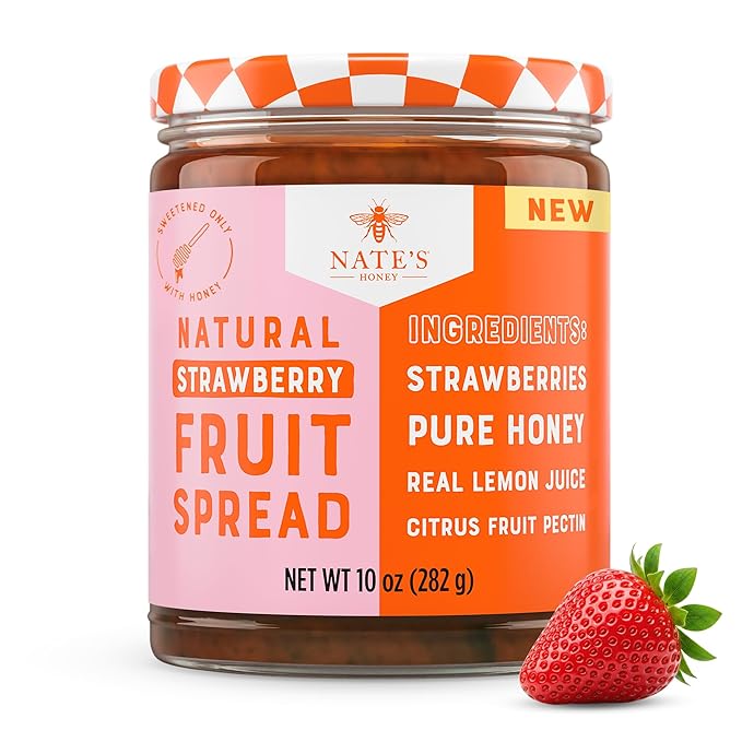 Nate's Honey Fruit Spread, All-Natural Strawberry - Made with Real