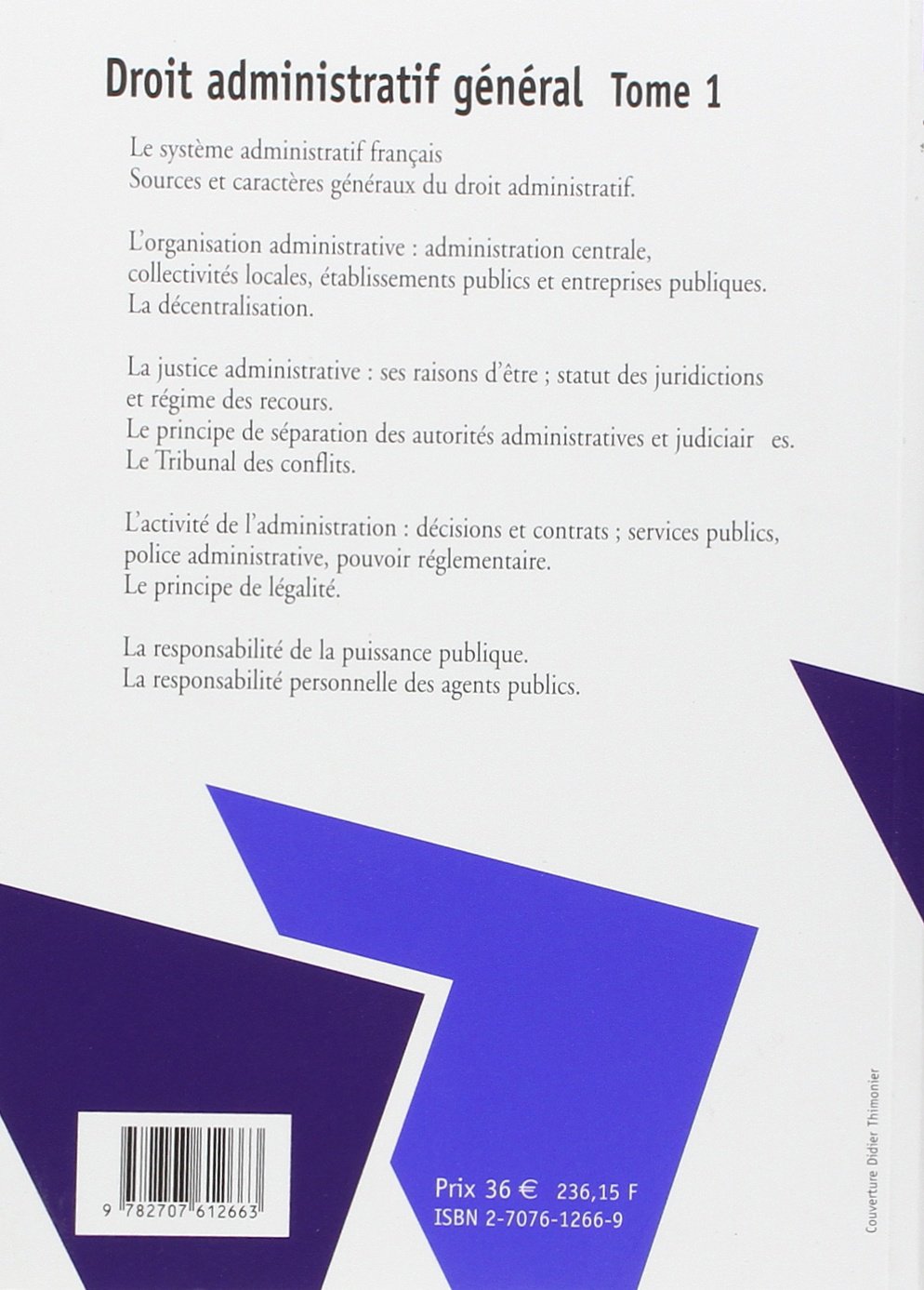 Droit administratif général - Tome 1 - 15e éd.