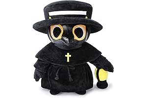 Playful Falcor: A Delightfully Spooky and Snuggly Plague Doctor Plush