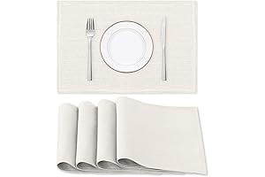 Cream Placemats Set of 4: Embellish Your Table with Sophistication