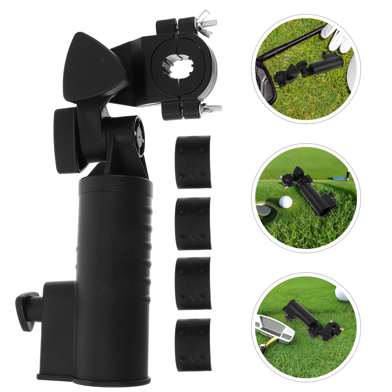 FOMIYES 2 Stück Pack Schirmhalter für Golftrolleys Kunststoff Schirmklemme mit Robuster Befestigung Montierbarer Regenschirmständer für Golf und Outdoor