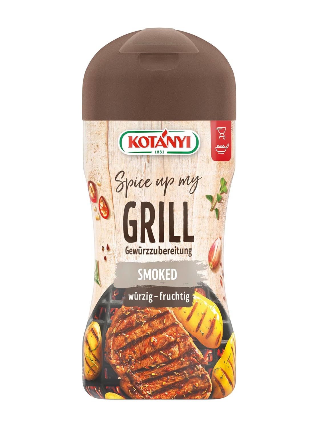KOT NYI Grill Smoked Grill Spice 80g - BBQ Spice Mix & Grill Spice for Grill - Marinade for Any Meat - Spice Mix for Grilling - [Order Now for the Next Barbecue Party!]