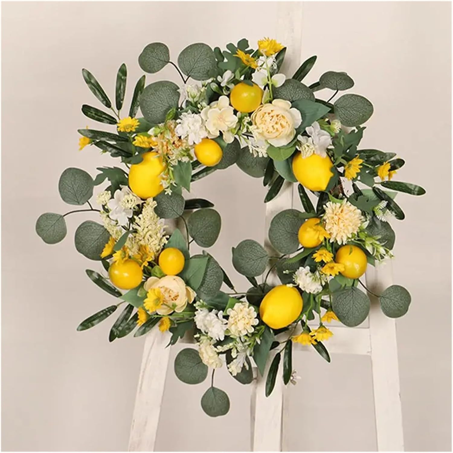 Compatible For Simulated Flower Wreath Wall Decor Summer Lemon Garland Fake Plant