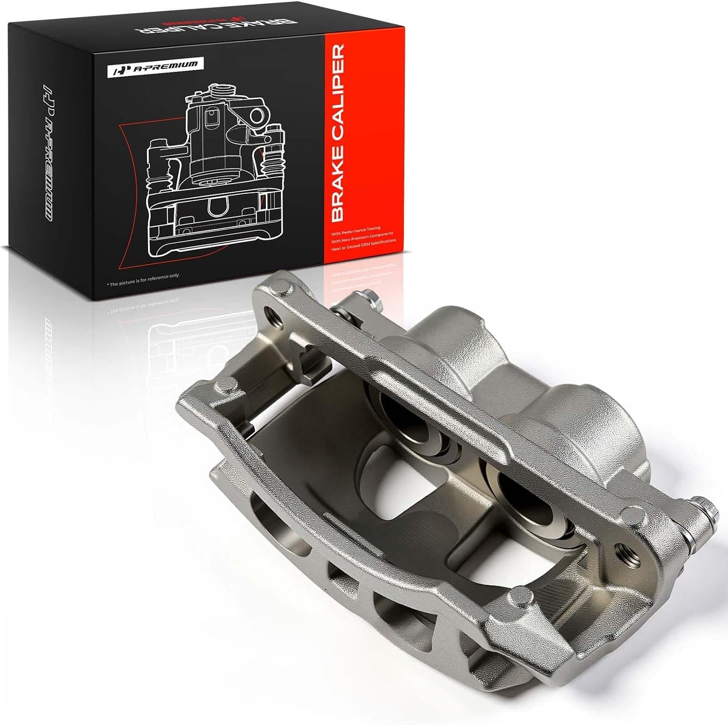 A-Premium Disc Brake Caliper Assembly with Bracket Compatible with Select Dodge and Ram Models - Ram 2500/Ram 3500 2009-2010, 2500/3500 2011-2018 - Front Right Passenger Side