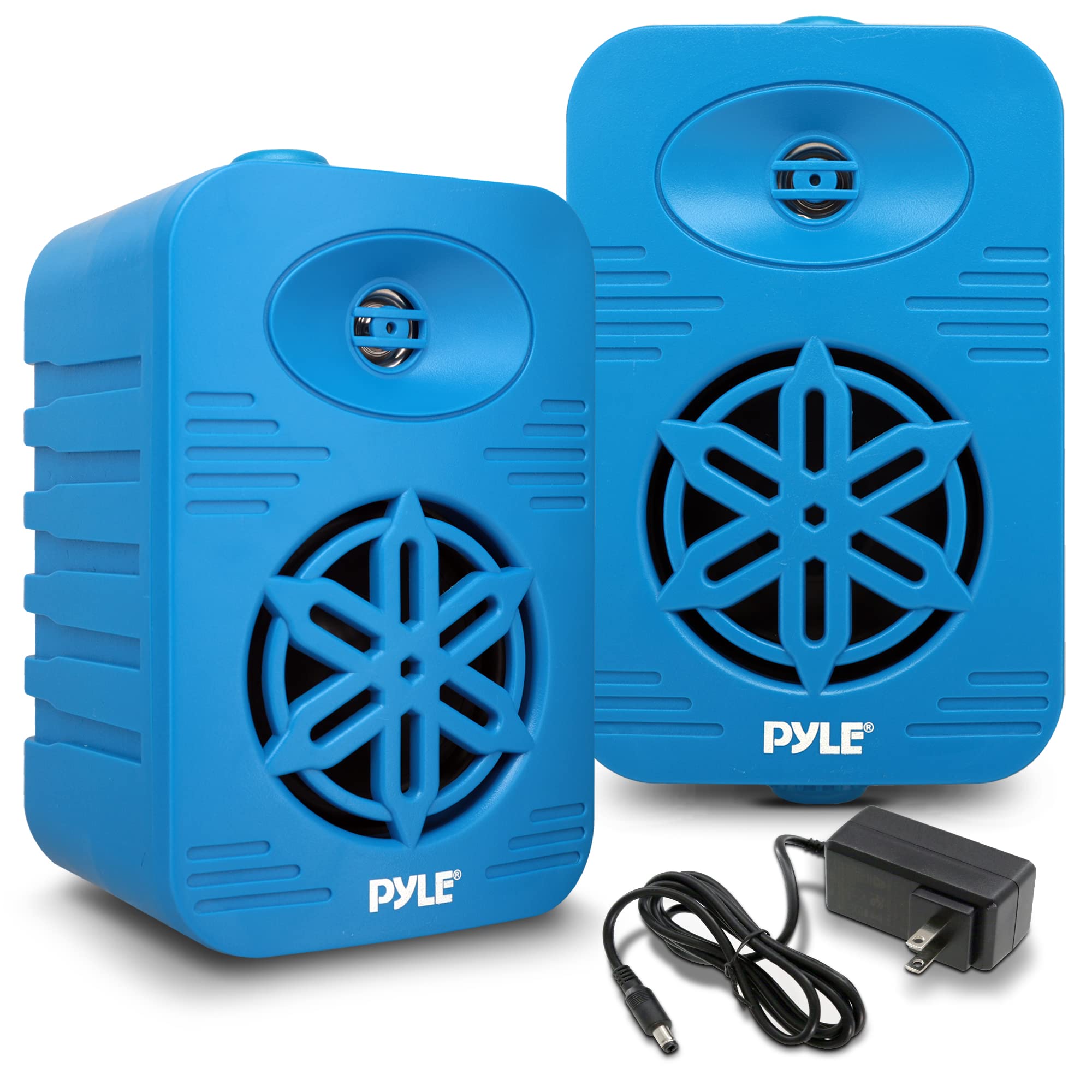 PyleUsa Bluetooth Indoor Outdoor Speakers Pair-300 Watt Dual Waterproof 4” 2-Way Full Range Speaker System w/ 1/2” High Compliance Polymer Tweeter-Home, Boat, Marine, Deck, Patio,Poolside - PDWRBT46BL