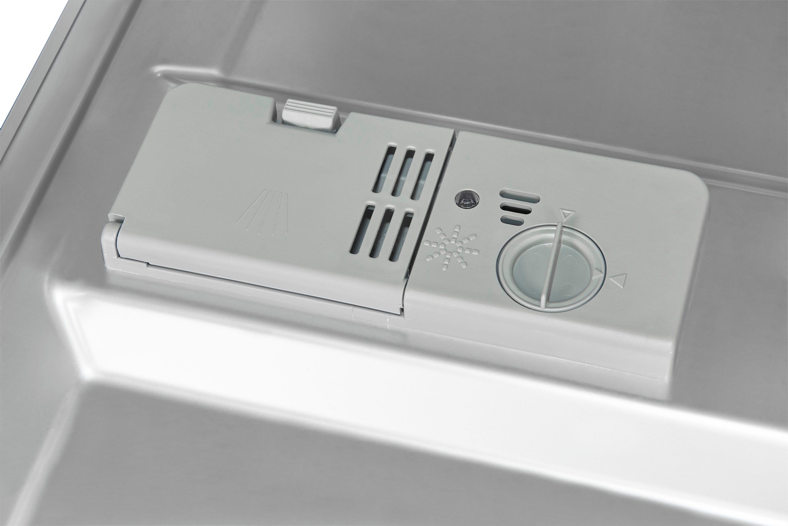 Exquisit GSP6312-030D Geschirrspüler - 12 Maßgedecke Spülmaschine Weiß | Standgerät & Unterbaugerät mit Auto Door Open, 6 Programmen, LED-Anzeige, Startzeitvorwahl und Halber Beladung