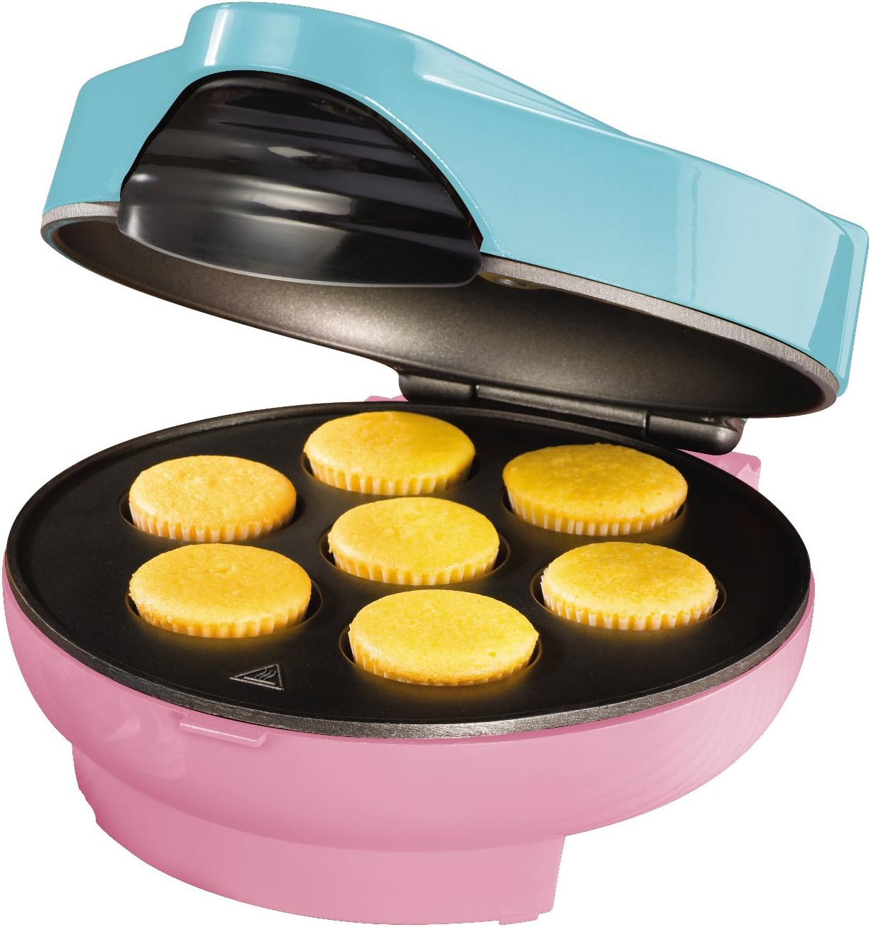 SMART Cupcake Maker Bakery - Electric Non Stick 7 Muffins - Pink/Blue