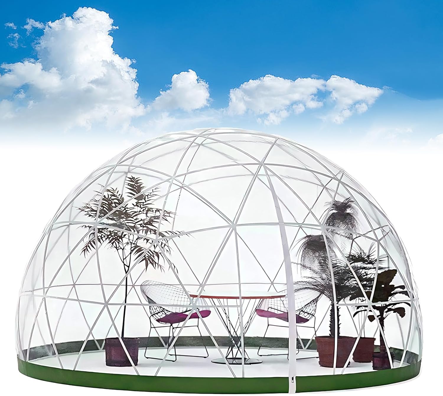 Garden Igloo Dome、12フィートの透明なTPUカバー(テントフレームなし