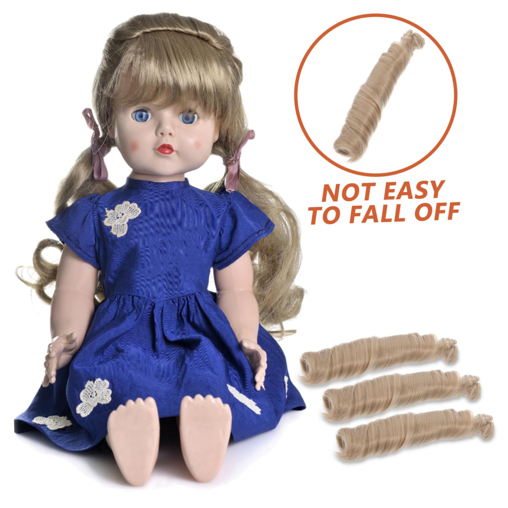 Set 5 Parrucche Per Bambole Fai Da Te - Filo Ad Alta Temperatura, Per Personalizzare Bambole - Foto 9