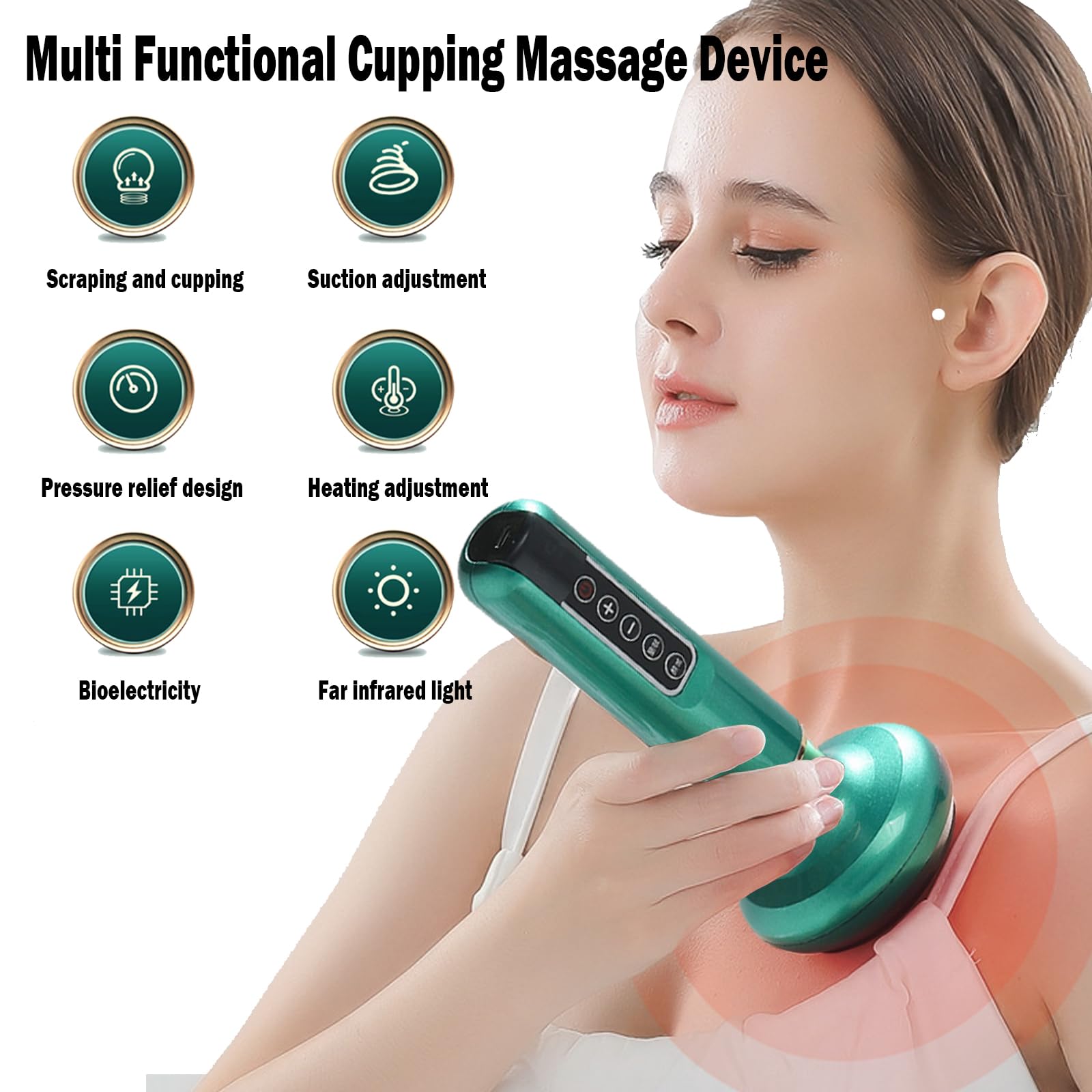 Upgrade Massager 10 Modes, Handheld Travel Pocket Mini Portable Massager for Body Relaxation (Blue)