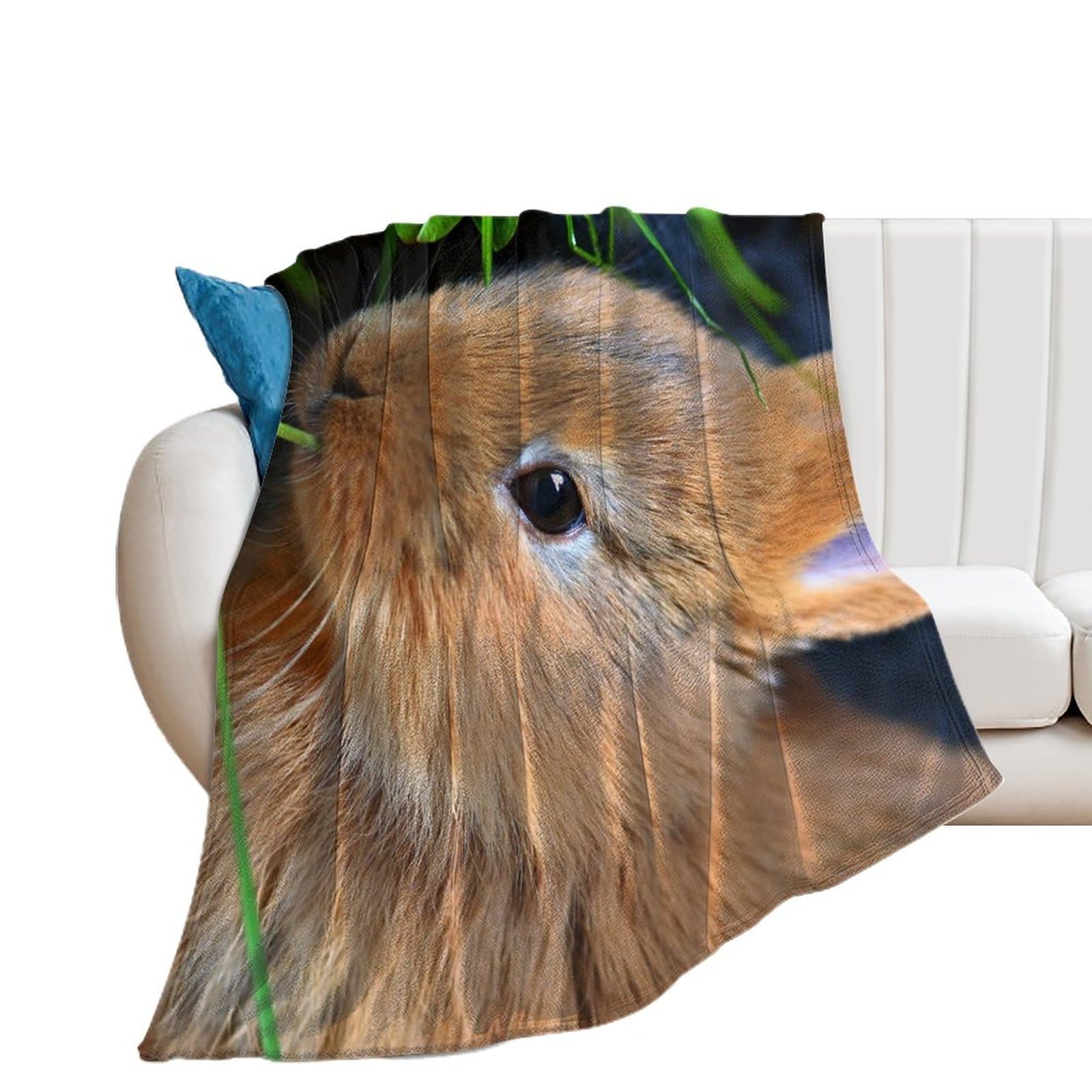 Couverture polaire lapin en flanelle supérieure jeté de lit doux de qualité