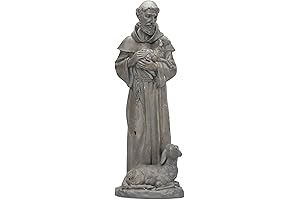 15.25" H St Francis Statue Of Assisi Blessing Statue For Garden And Yard