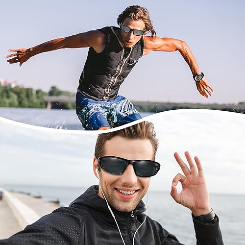 Miniatura 154 de TOODOO 4 Pairs Men Polarized Sunglasses with UV Protection Driving Glasses Sports for Sport Outdoor Activities