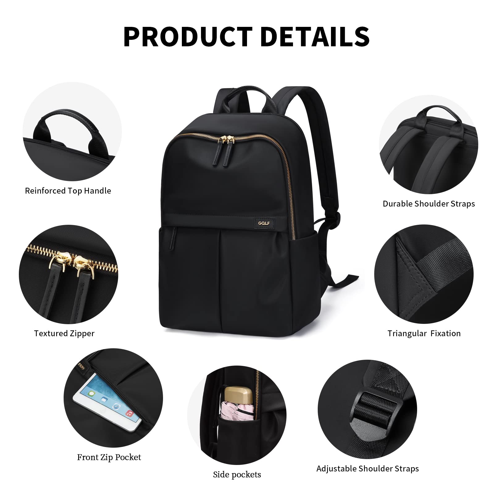 GOLF SUPAGS Zaino per Laptop per Donna Zaino Casual da Lavoro Viaggio per Insegnante Dottore Infermiera Borsa per Laptop