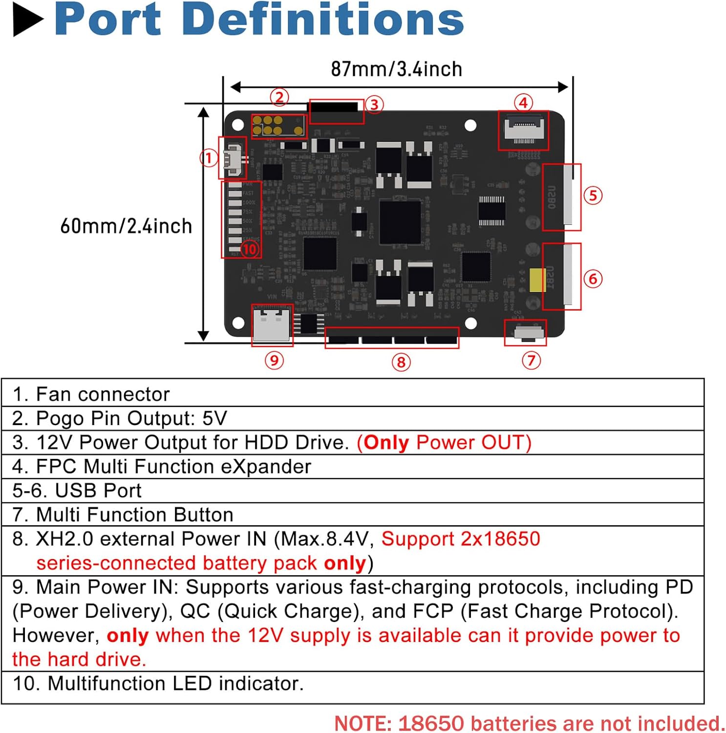 GeeekPi UPS Gen 6 Power Supply Uninterruptible UPS HAT for Raspberry Pi 5/4B, with Aluminum Heatsink