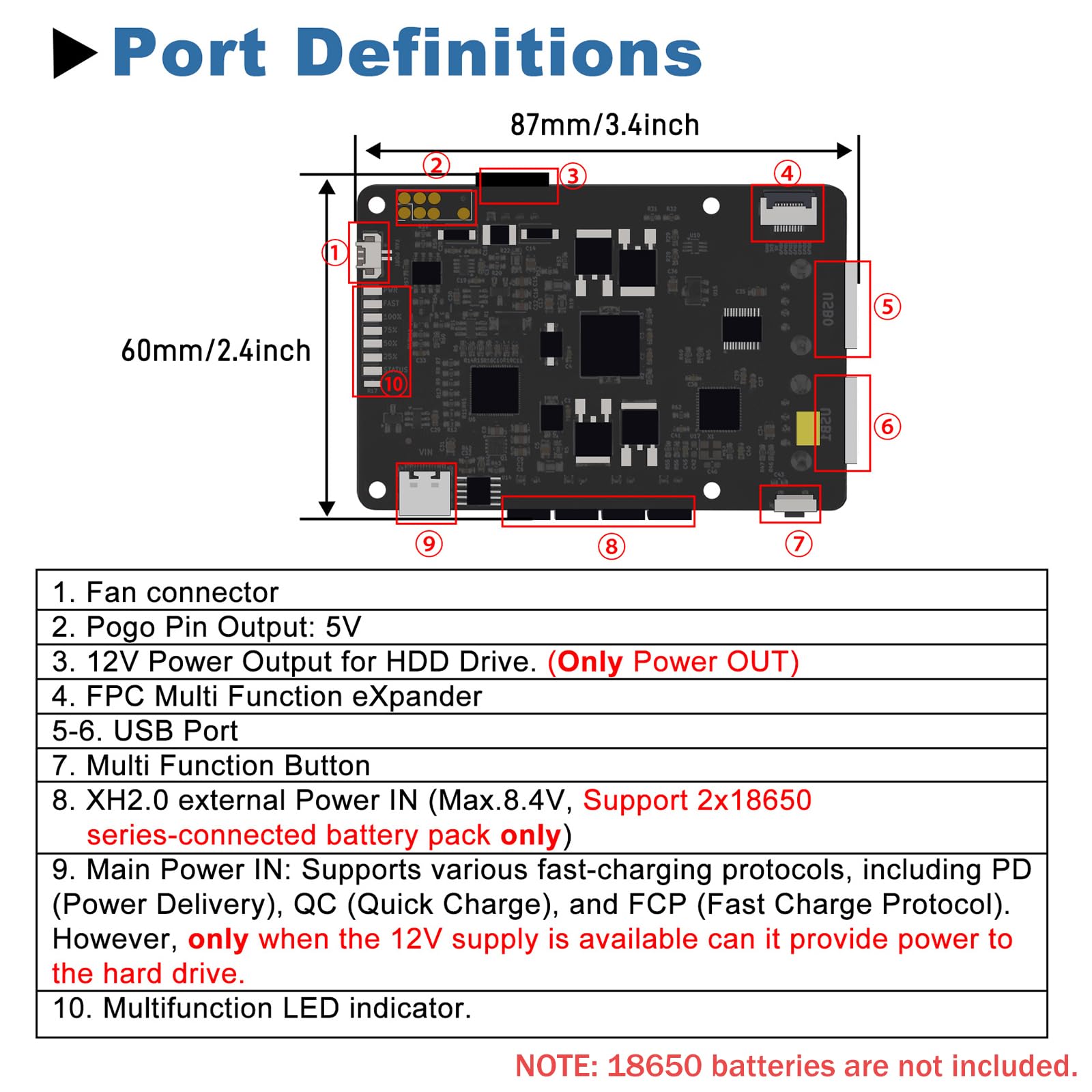 GeeekPi UPS Gen 6 Power Supply Uninterruptible UPS HAT with 1.3inch 240X240 LCD TFT Display Module for Raspberry Pi 5/4B