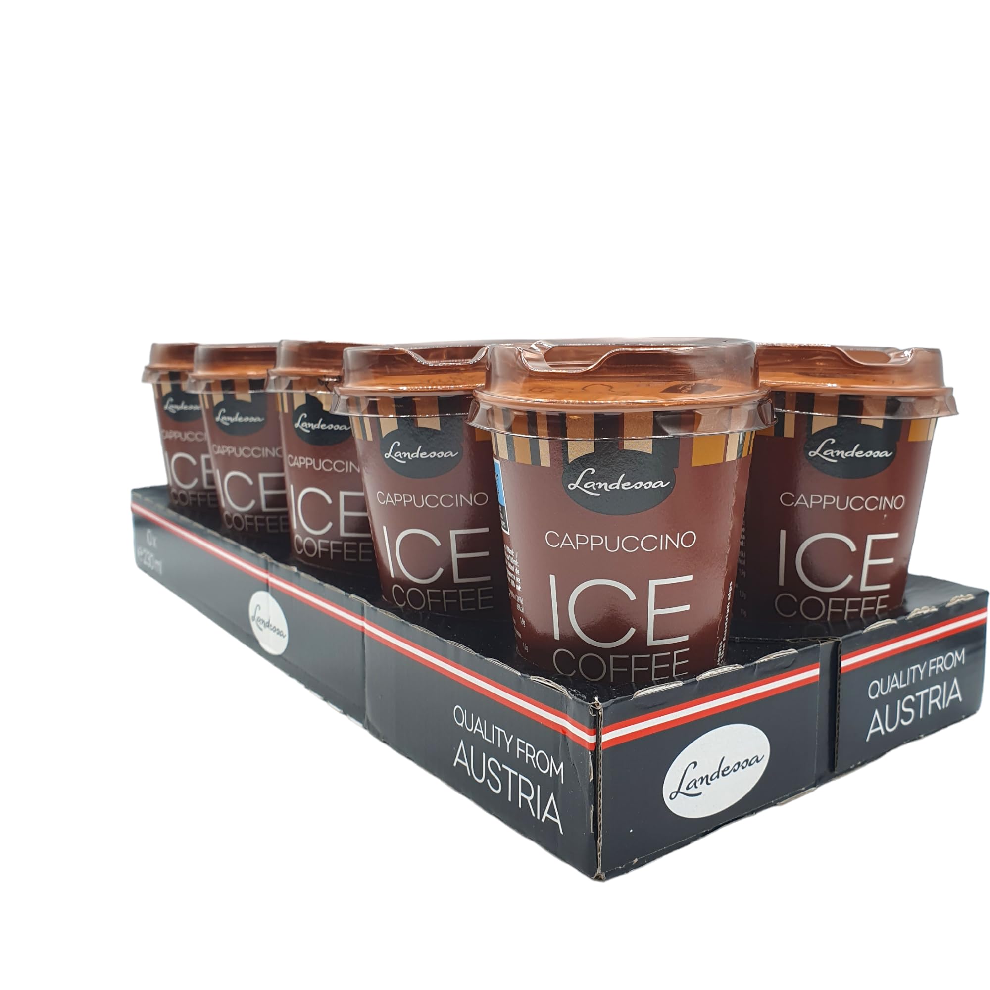 Capuchino Frío Listo para Tomar - Pack de Vasos de Capuchino Listo para Beber – 10 Vasos x 220 ml - Cappuccino Landessa