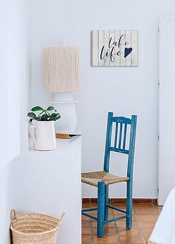 Miniatura 5 de Tizzer Lake House Decor - Lienzo decorativo para pared, decoración de lago para el hogar, lago, casa, porche, dormitorio, sala de estar, 11 x 14