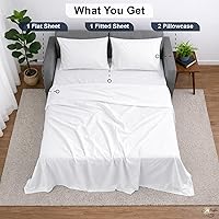 Vista 5 de Cottington Lane Sleeper Sofa Sheets Queen Size, 4 Piece Premium Quality 100% Egyptian Cotton Sofa Bed Sheet Set for Pull Out Couch, Loveseat &