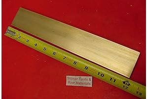 1/4" x 2" C360 Brass Flat BAR Stock, 12" Length