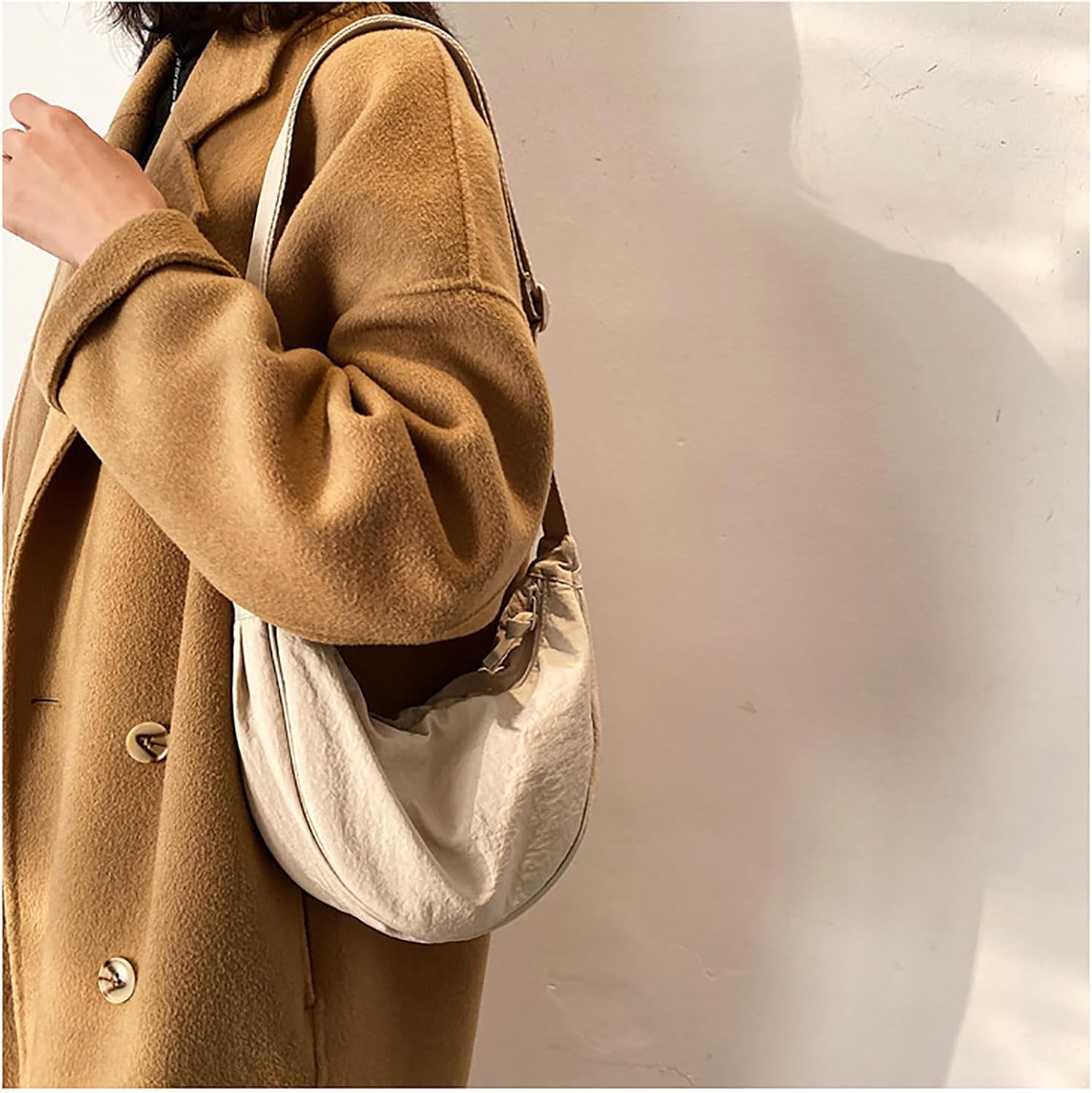 Crescent Women's Nylon Crossbody Hobo Sling Bag - Lightweight, Small Shoulder Purse - Image 6