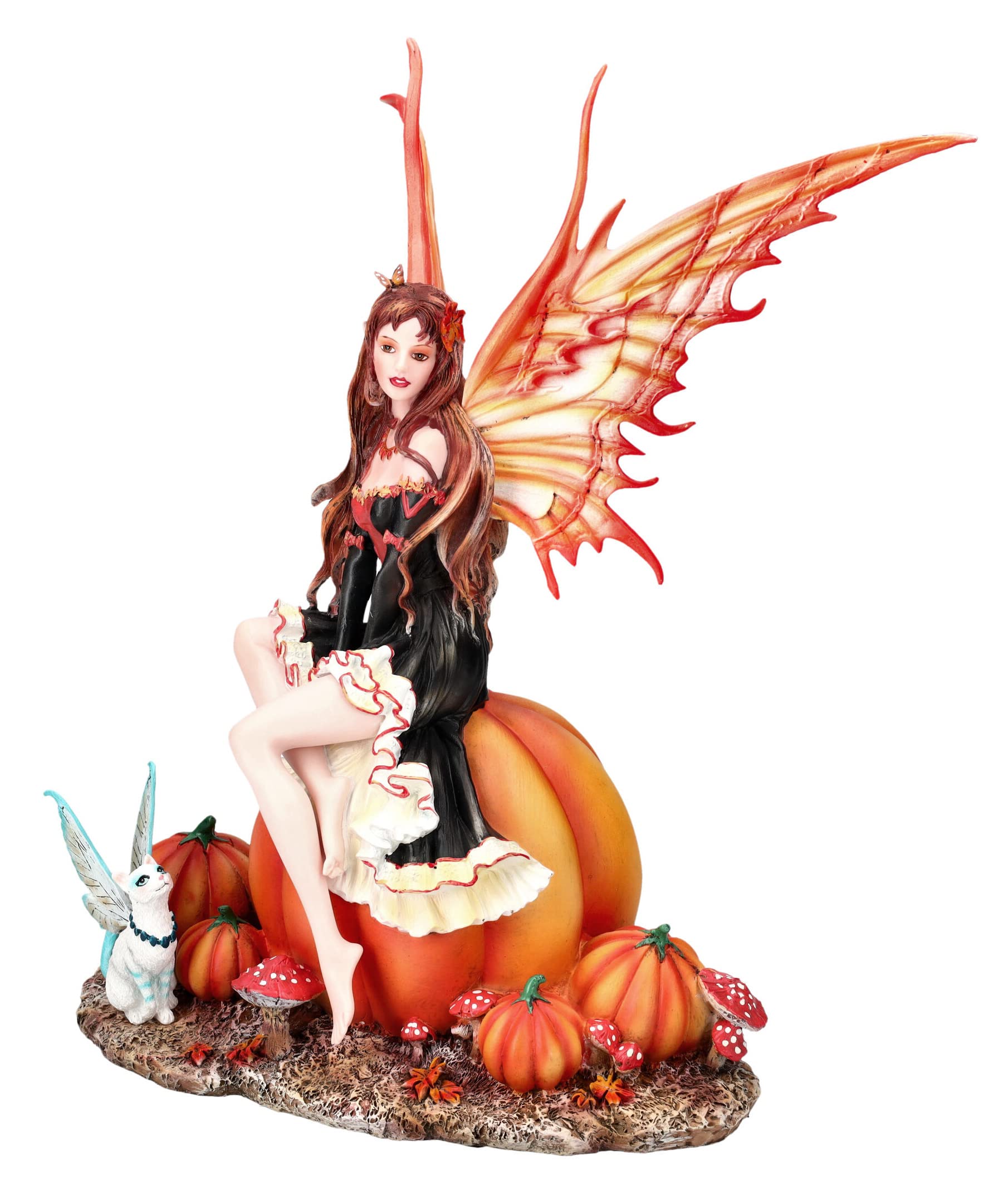 Pacific Giftware Elfen Figur mit Kürbissen Pumpkin Fairy von Amy Brown - Fee Engel Statue