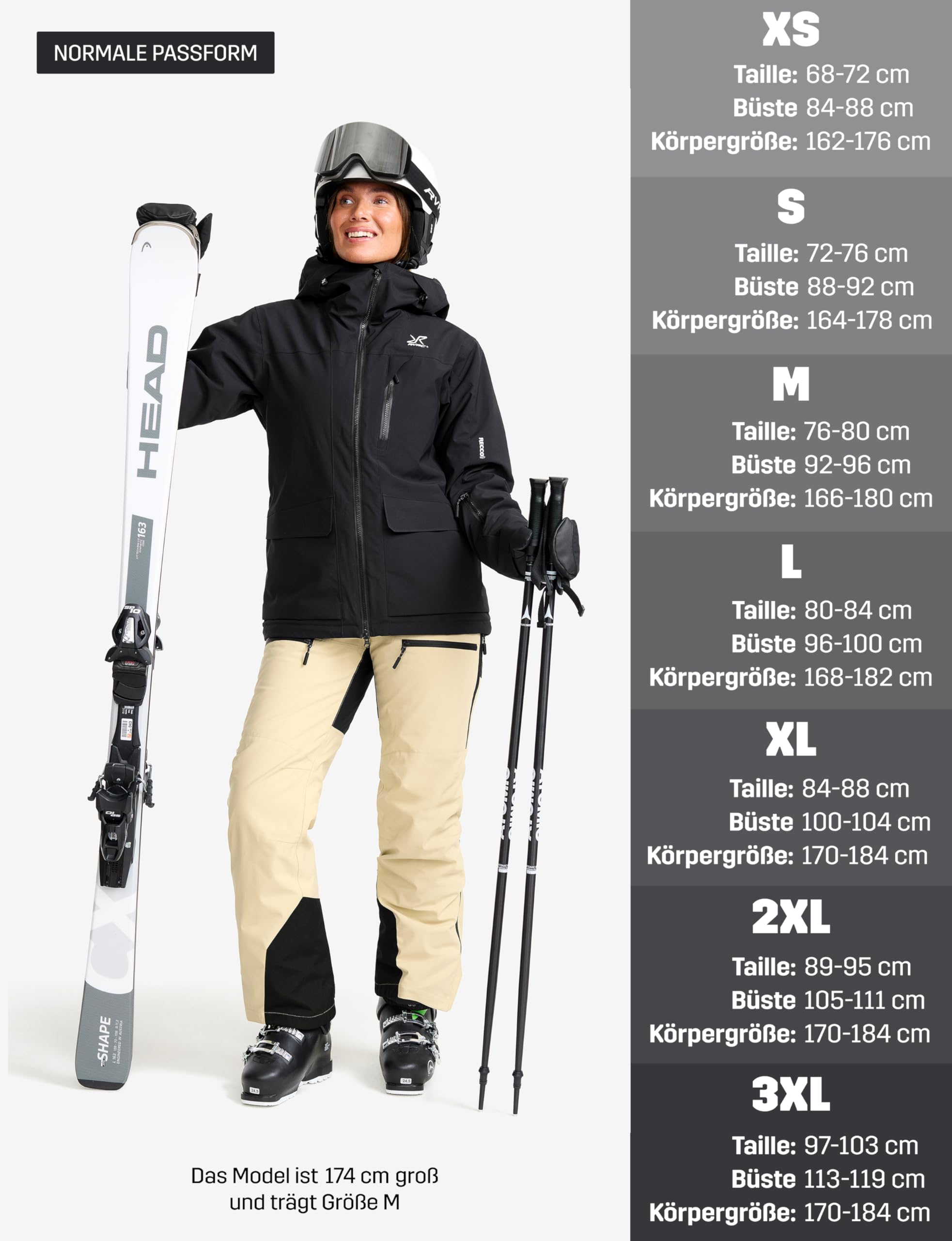 RevolutionRace AccXel Insulated 2L Ski Jacket für Damen, Strapazierfähige und Warme Skijacke mit Recco
