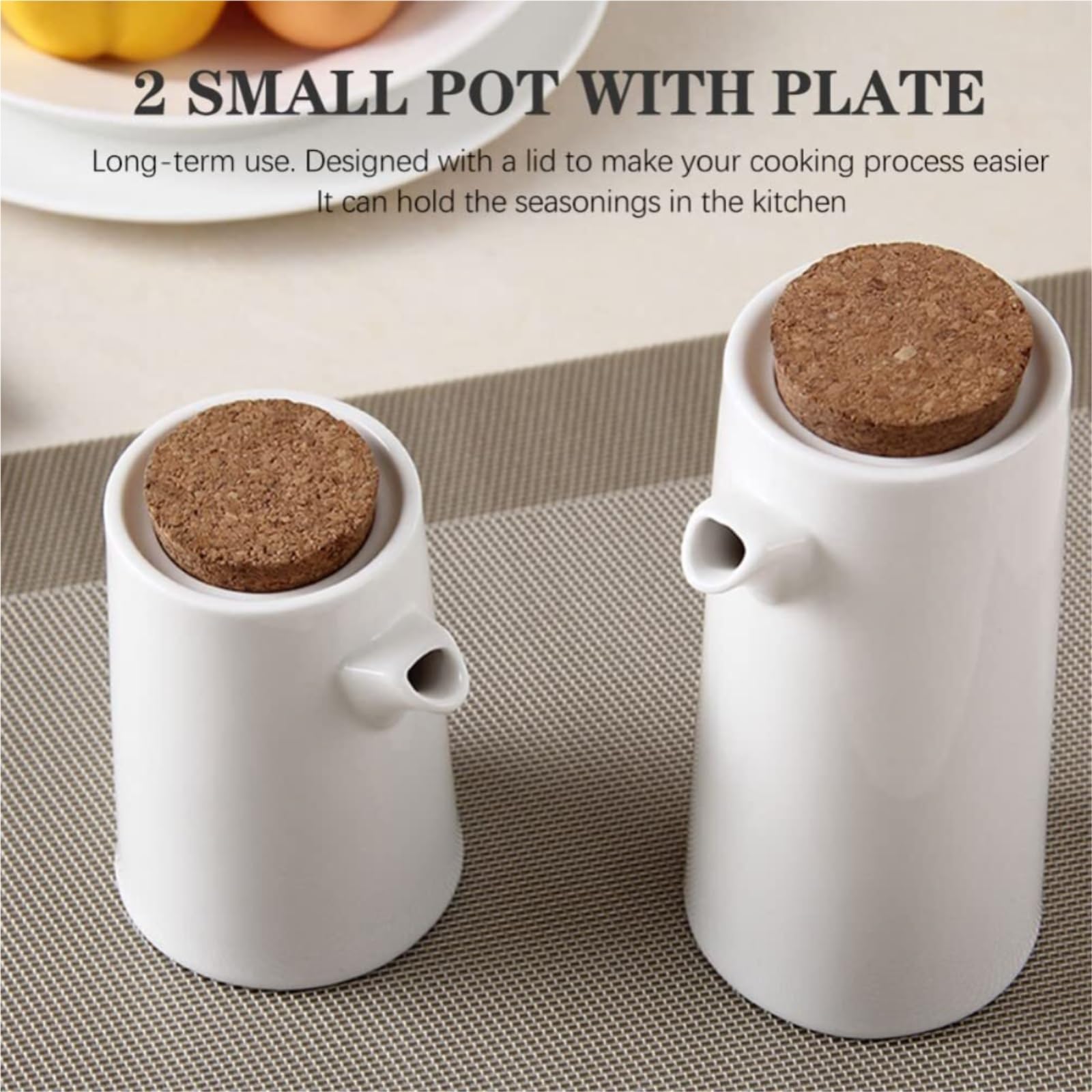 Dispenser per Salsa di Soia Set Di Bottiglie For Olio E Aceto In Ceramica Da Cucina, Dispenser For Salsa E Condimento Con Vassoio Contenitore Dell'olio